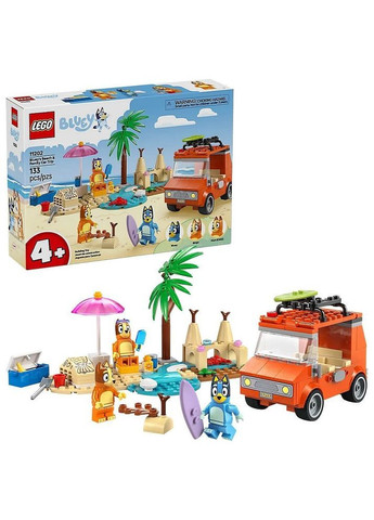 Конструктор Bluey Пляж і сімейна поїздка на автомобілі Блуї, 133 деталі () Lego 11202 (369111639)