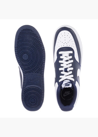 Белые мужские кроссовки court vision lo white/blue hm9862-400 Nike