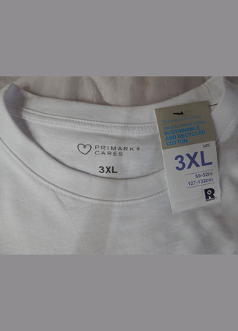 Футболка чоловіча з довгим рукавом р.60 002FMLN (тільки у вказаному розмірі, тільки 1 шт) Primark однотонний білий повсякденні бавовна
