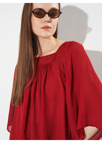 Червона блуза з віскози Massimo Dutti