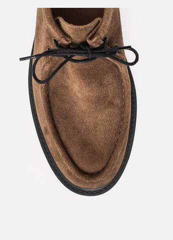 Коричневые повседневные, кэжуал мужские замшевые туфли Leonchenko на шнурках