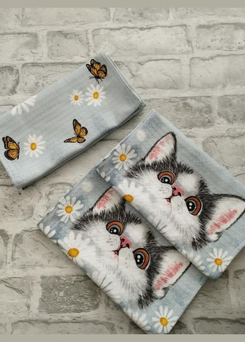 Кухонные полотенца No Brand серый