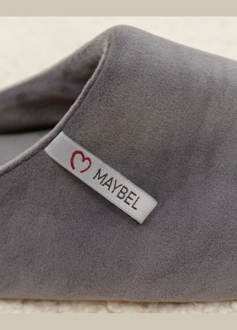 Капці домашні велюрові закриті Графіт Maybel (298547545)