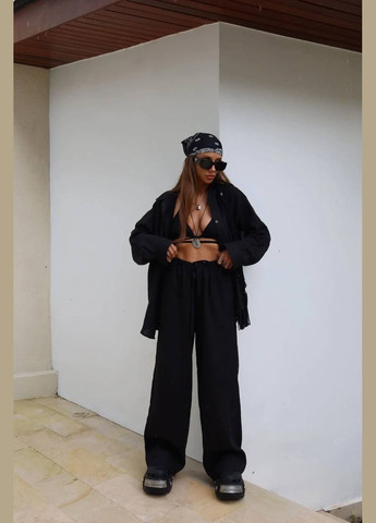 Женский черный костюм двойка No Brand (333830302)