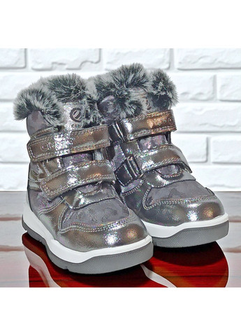 Зимові черевики для дівчинки на вовні,зимові дутики для дівчинки,зимові черевики на липучках Клібі Clibee (365697439)
