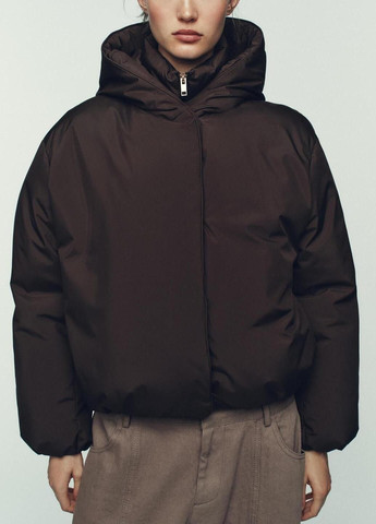 Коричнева демісезонна куртка Zara