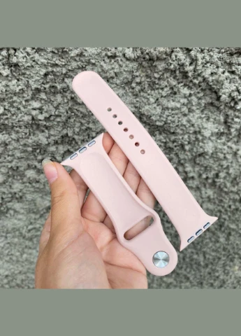 Силіконовий ремінець Apple Watch 42/44 mm Браслет для смарт-годинника бежевий No Brand (341309947)