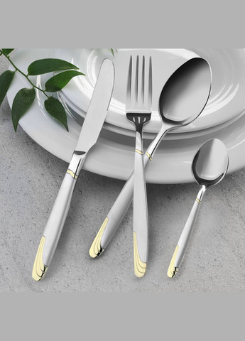 Столовий набір 24 од. MR-1512G (MR-1512G-24) неіржавка сталь Maestro (336153423)