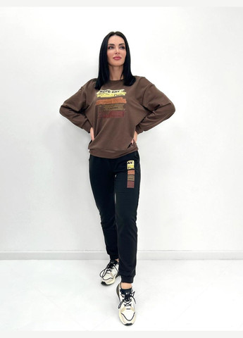 Трикотажный костюм с принтом Fashion Girl (300775476)