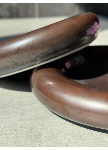 Тарелка "Каменный круг" коричневого цвета создаст особую атмосферу во время трапезы 20.3см 1шт OSM (365549056)