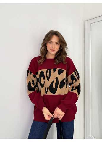Бордовый женский свитер турция Osoblyva