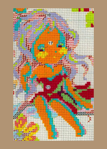 Набір для вишивання за нанесеною на канву схемою "6 Cuties 3". AIDA 14CT printed 58*26 см Joy Sunday (313613344)