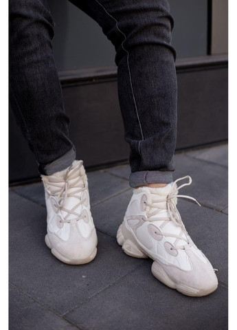 КРОССОВКИ ЖЕНСКИЕ ADIDAS YEEZY BOOST 500 MID BLUSH АДИДАС ИЗИ БУСТ No Brand бежевые зима (368867488)