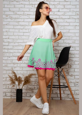 Мятная кэжуал однотонная юбка Seventeen а-силуэта (трапеция)