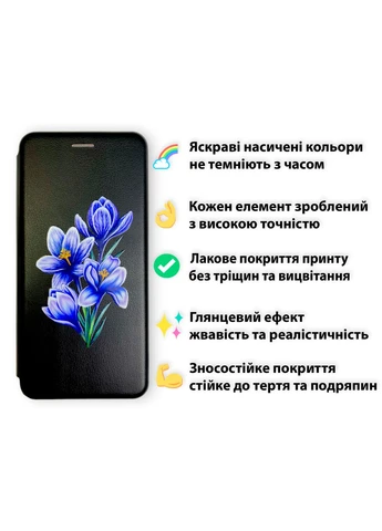 Чехол книжка с 3D принтом для Smart 7 из экокожи с подставкой и магнитом черная gd2 Infinix (366230314)