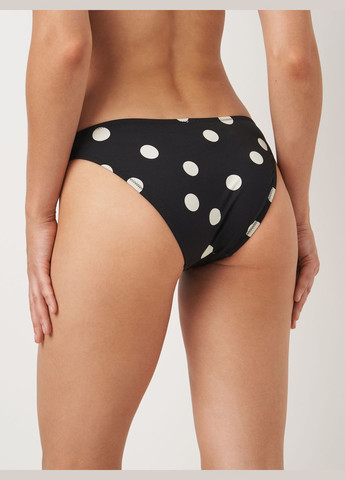 Черные купальные трусики-плавки в горошек однотонные Oysho