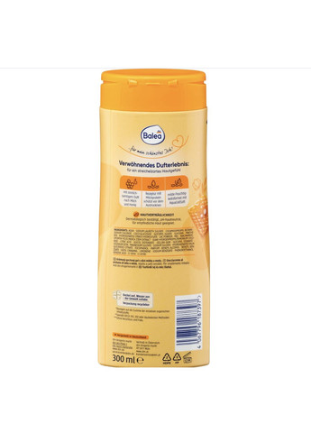 Крем-гель для душа молоко-мед Cremedusche Milch & Honig, 300 ml Balea (366569747)