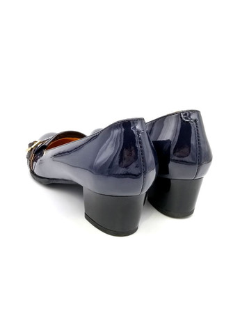 Fashion Туфлі жіночі Plamari з натуральної лакової шкіри на підборах 4 см. темно-сині. синій з натуральна шкіра, україна — демісезон (352168364)