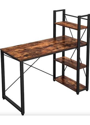Компьютерный стол Devoko с боковыми полками в стиле Loft коричневый Leobert (361951751)