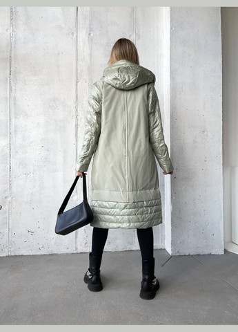 Оливкова жіночий весняне пальто колір оливка р.xxl 451082 New Trend