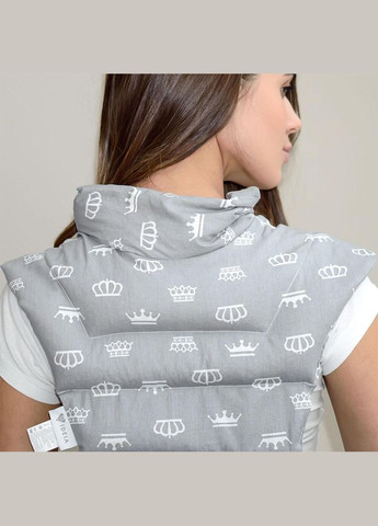 Грелка подушка для шеи 44x46x24 см с пшеничным зерном, ткань хлопок, натуральная, органическая серая IDEIA (321990564)