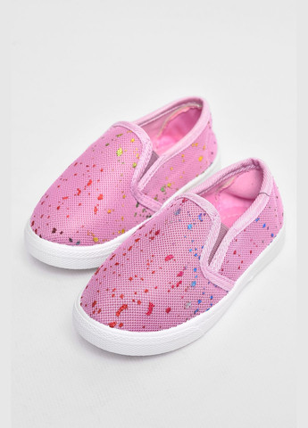 Мокасины детские для девочки розового цвета Let's Shop (291162753)