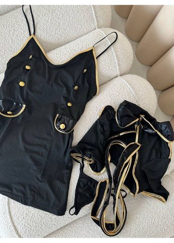 Черный демисезонный женский ролевой костюм | чёрная королева игры Vital-Textile 128/85