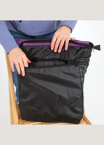 Женский шопер-рюкзак, кросс-боди комбинированный цвет серый/черный из экокожи ToBeYou shoperbag (284725588)