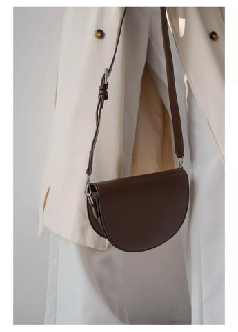 Жіноча сумка 02649 сідло крос-боді коричнева No Brand (349442187)