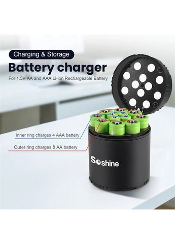 Зарядное устройство C12-1.5V для 8+4 AA/AAA 1.5V Li-ion Soshine (370623677)