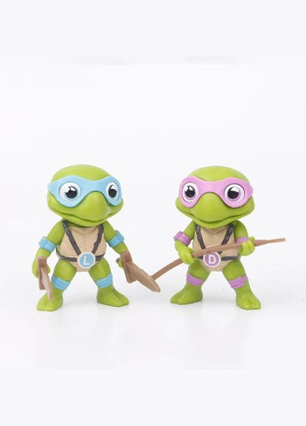 Черепашки ніндзя фігурки Леонардо Рафаель Мікеланджело Донателло набір фігурок Ninja Turtles 4шт 7,5см Shantou (280258015)