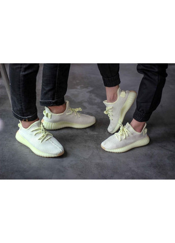 Желтые демисезонные кроссовки мужские adidas yeezy boost 350 v2 butter адидас изи буст No Brand