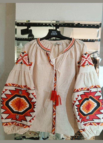 Жіноча вишиванка Полумʼя молочна ESQ 4645 (303899059)