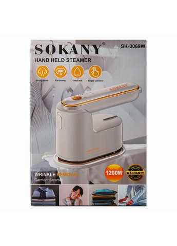 Відпарювач SK-3069 Ручний 1200 Вт білий Sokany (370801736)