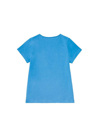 Голубая летняя футболка для девочки Lupilu