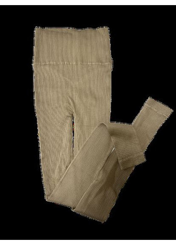 Легінси в рубчик із моделюючим швом ззаду Leggings Rib Naturalle L/XL Бежеві No Brand (369768619)