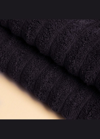 IDEIA полотенце махровое банное 70х130 волна плотность 450 г/м2 хлопок черный черный производство - Узбекистан