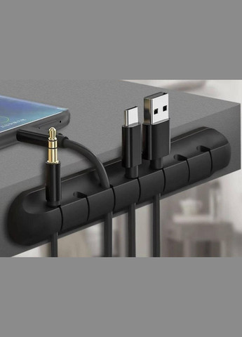 Организатор кабеля клипса - держатель кабеля 1 шт на 7 проводов Черный CHOICE (349844302)