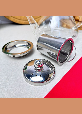 Стеклянный заварочный чайник для газовой плиты 1 л Kamille (316259979)