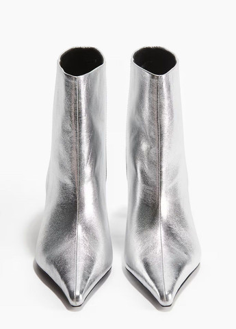 Серебряные демисезонная ботильоны H&M