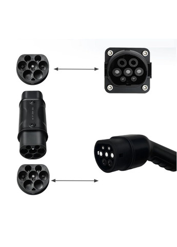 Адаптер Перехідник Type 2 - Type GB-T (Mennekes IEC 62196-2 – Type GB-T ) Black (PW050570) Bluefield (317297514)