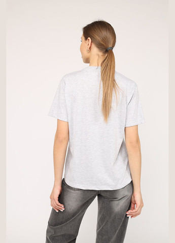 Футболка с коротким рукавом женская цвет светло-серый ЦБ-00266487 Yuki - (326270441)