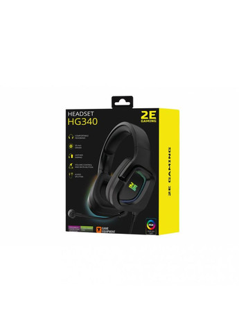 Наушники с микрофоном Black (2EHG340BK) 2E HG340 RGB 3.5mm (314974135)