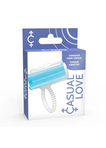 Эрекционное кольцо с вибратором Ring Tongue Vibrating Blue Casual Love (383367689)