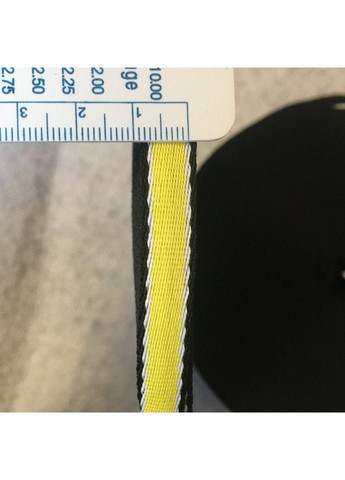 Лампасная репсовая лента (тесьма) ширина 1см. черная с желтым Plus-plus (354798492)