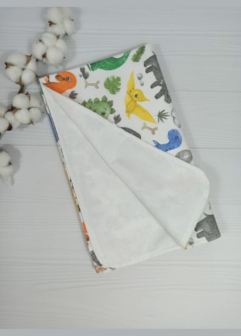 Набор пеленка непромокаемая, слюнявчик, подвеска a.l.babybox Дино Зеленый No Brand (315488218)