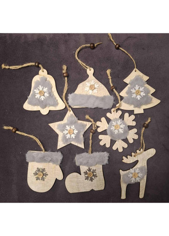 Украшение деревянное на елку Олень подвеска для елки No Brand (367861810)