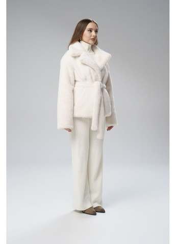 Шуба короткая(полушубок) женская из эко-меха под норку 70 см, цвет молочный AL (364210769)