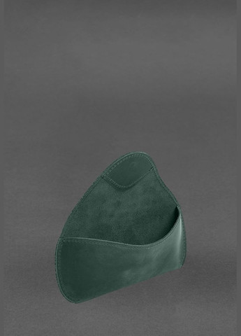 Кожаный чехол для очков с клапаном на резинке Зеленый Crazy Horse (A-028376) BlankNote (330144485)