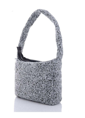 Жіноча сіра сумка через плече на одне відділення «Кіко» штучне хутро та екошкіра WeLassie (298571797)